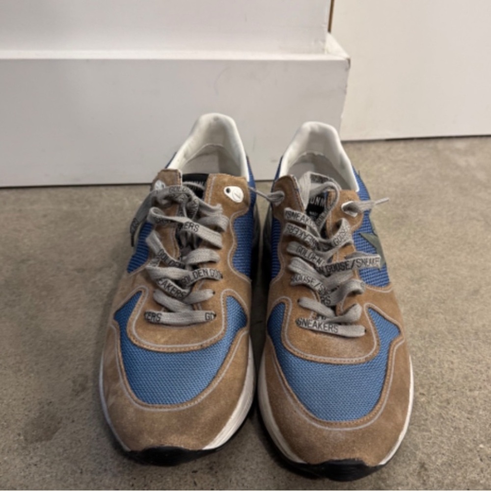 Golden Goose Runner Blue and Brown Sneakers- like New - Picture 2 of 5